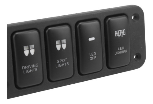 Interruptor De Panel De 4 Bandas Con Luz Led Azul Para Condu
