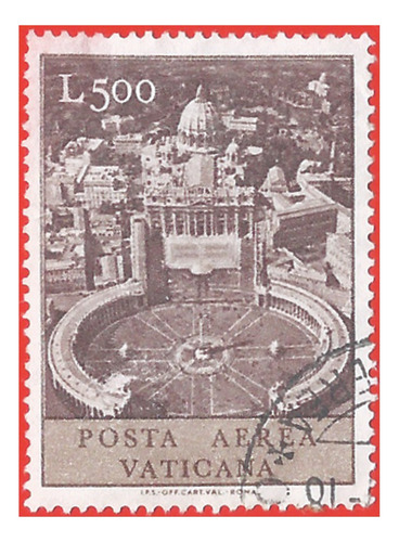 1967. Estampilla Plaza San Pedro, Vaticano. Slg1