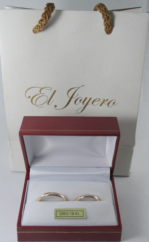 Imagen 3 de 9 de Par Alianzas Oro 18k Clasicas 3 Grs Novios Boda Garantía Esc