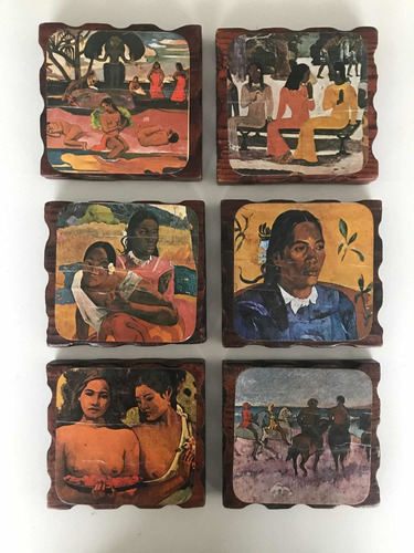 Posavasos De Madera Con Fotos Gauguin. Polinesia Francesa