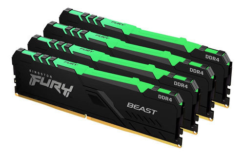 Memoria Ram Rgb 64gb 4x16gb Ddr4 2666 Mhz Dimm Kingston Fury