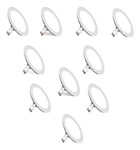 Pack 10 Focos Led Ultraplano 12w Embutido 17cm