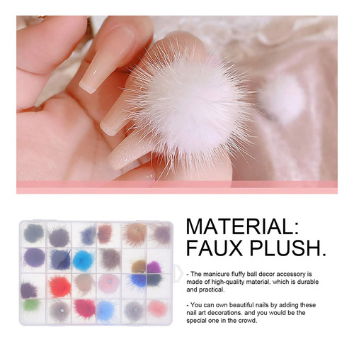 Pelota De Uñas De Peluche 3d, Accesorios Para Uñas, Peludos