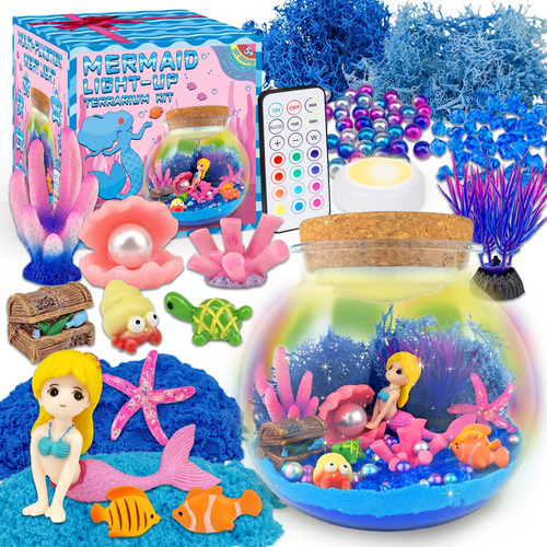 Craft Kit De Terrario Con Diseño De Sirena Para Niños, 7 De