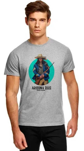 Remera Soldado Guerra Indo Americana Gris Y Blanca