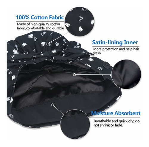 Qba Gorra De Trabajo Ajustable Con Botón, Gorro Forrado De