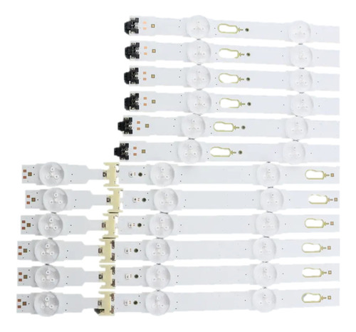  12 Tiras 8 Y 6 Leds Samsung Un55ku6500 Un55ku6500f Original