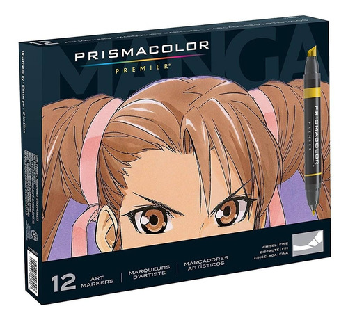 12x Prismacolor Marcadores Ideales Para Manga, Dobles (xsr)