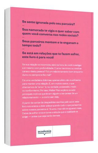 Me cansei de você: Deixe os relacionamentos tóxicos para trás e redescubra o amor Biblioteca Walter Riso, de Riso, Walter. Editorial Academia, capa mole em português, 2023