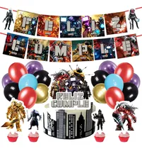 Comprar Set Globos + Banderin + Toppers Skibidi Multivs Feliz Cumple Violeta Skibidi Toilet Multivers