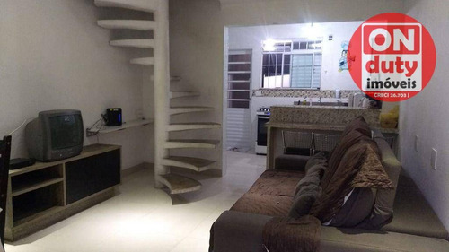 Imagem 2 de 23 de Sobrado Em Condominio Fechado Com 2 Dormitórios À Venda, 60 M² Por R$ 286.000 - Jardim Santa Genoveva - Guarujá/sp - So0654