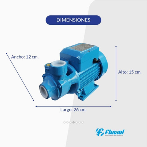 Imagen 9 de 10 de Bomba Periferica Fluvial Nero 0.5hp Altura 30 Metr Elevacion