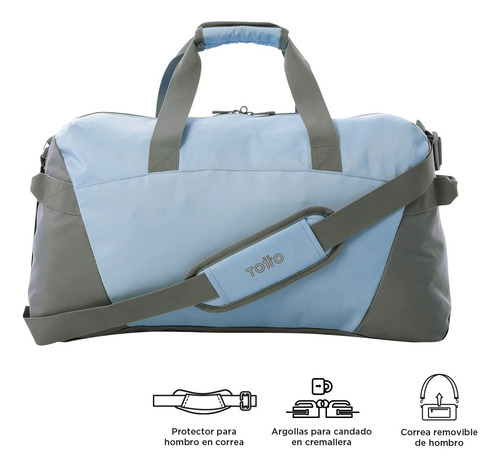 Totto Maleta Deportiva - Bolsa De Viaje | Active Pro M Azul Acero Lisa