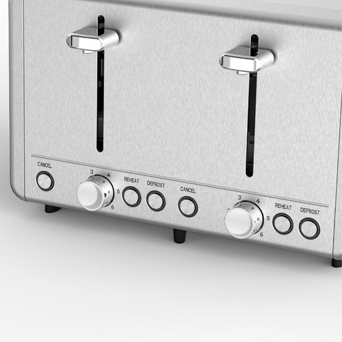 Tostadora Nappo Inox 1850w 4 Ranuras Extra Grandes Loi