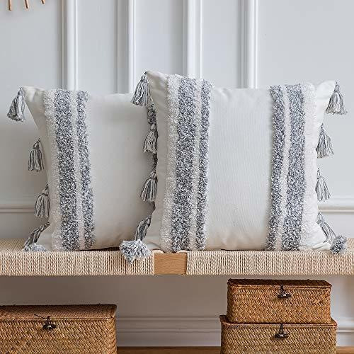 Dezene Fundas De Almohada De Boho: 2 Pack 100% Cotton Jh7d0