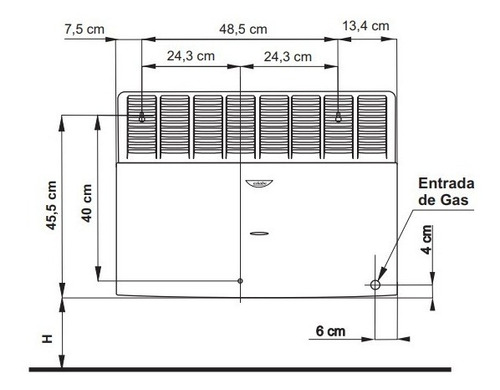 Imagen 3 de 5 de Calefactor A Gas Eskabe Miniconvex 8000kcal S21 Mx8 Digiya