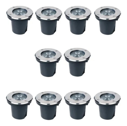 10 Uds Led Luz Subterránea Lámpara De Jardín Para Césped Ip6