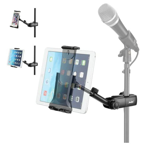 Tablet Holder For Mic Stand, Adjustable Microphone Musi...