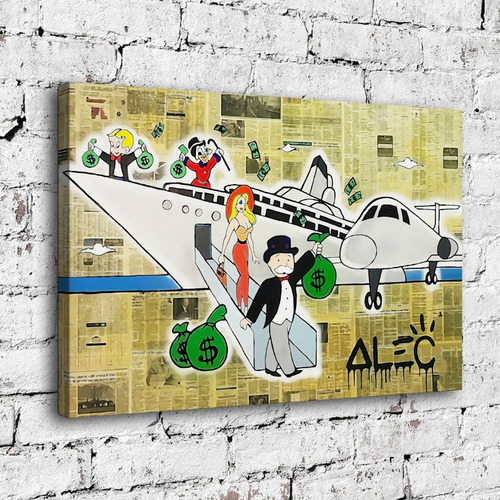 Cuadro Decorativo Alec Monopoly En Canvas