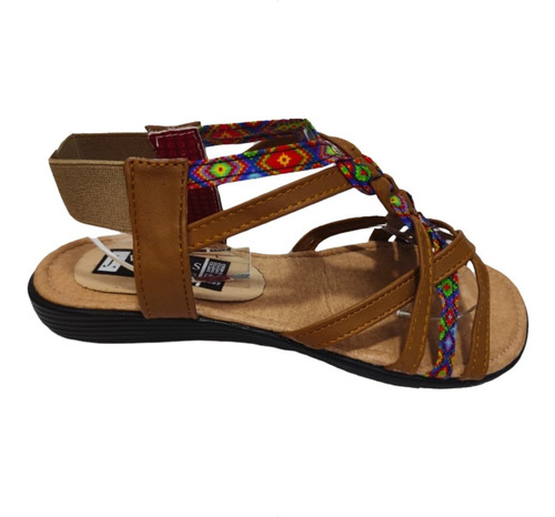 Imagen 2 de 7 de Sandalia Huarache Trenza Colores Combinable Juvenil Resorte