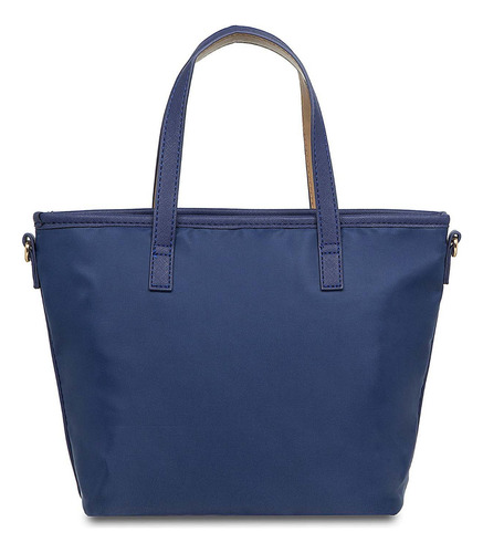 Bolsa Tote Cloe Para Mujer Chica Textil Color Azul marino