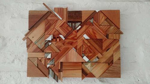 Decoración Arte Cuadro Minimalista Madera