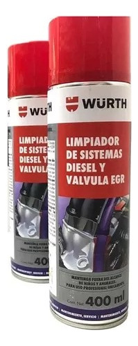 Limpiador De Sistemas Diesel Y Valvula Egr Wurth 400ml