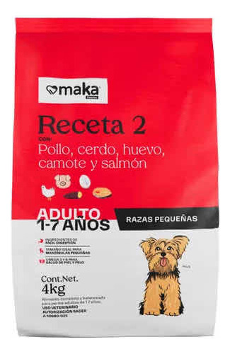 Maka Recetas 2 Raza Pequeña Adulto 4 Kilos