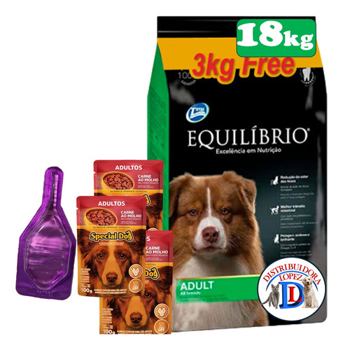 Equilibrio Adulto 15 + 3kg (18kg)+ Pipeta + 3 Pouch 