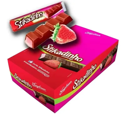 Chocolate Stikadinho morango Neugebauer 32 unidades 12g cada