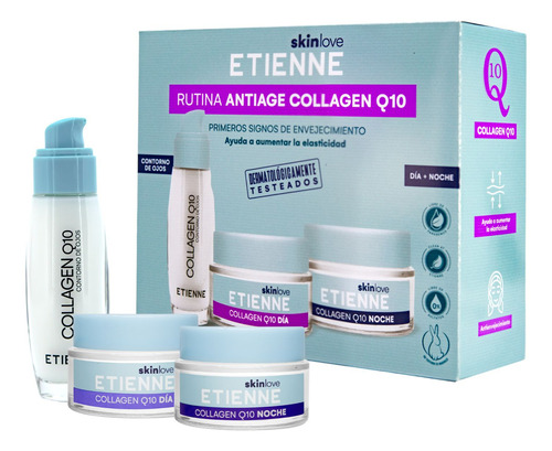 Set Rutina Triple Antiage Collagen Q10 Etienne Skin