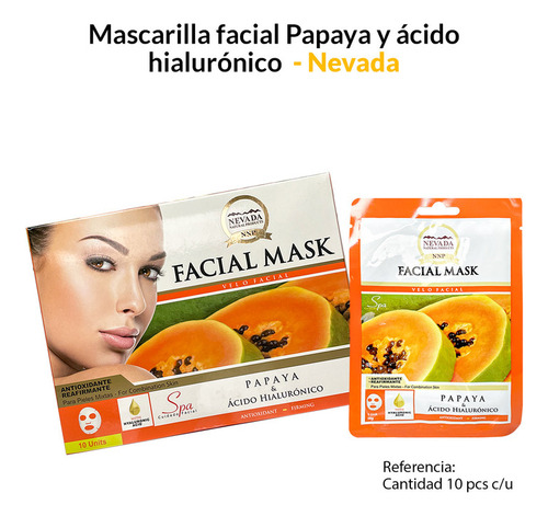 Velo Facial Extracto De Papaya Y Ácido Hialurónico 10und