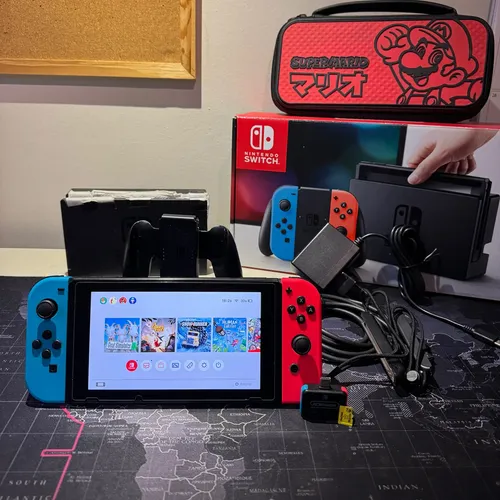 Nintendo Switch V1 Liberada, + 4-12 Juegos + Sd 64gb O 256gb