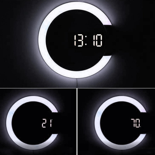 Actualización Oficina 12 Led Reloj De Pared Control Remoto