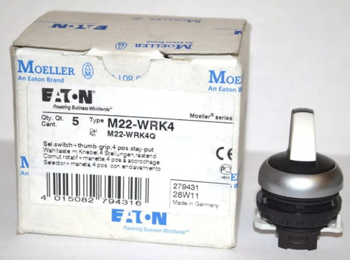 Botón Pulsador Eaton Moeller M22-wrk4 440v