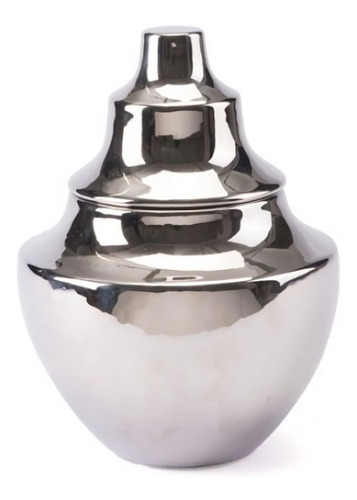Imagen 1 de 6 de Jarron Modelo Pyramid Chico - Plata Këssa Muebles