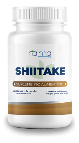 Shiitake 500mg - 100 Cápsulas Por Frasco