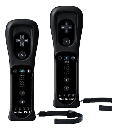 Control Inalámbrico Compatible For Wii Remote Nunchuk Negro