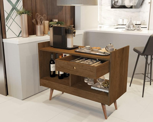 Aparador Buffet Divisor De Ambientes Chatô Jb 4064 Canela