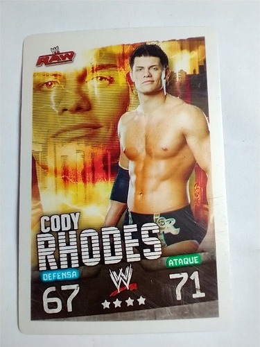 Cody Rhodes Wwraw Plastic Slam Attax Sabritas 2009