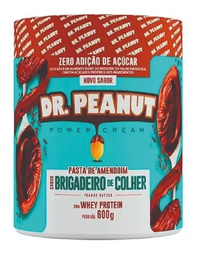 Pasta De Amendoim Dr Peanut C/ Whey Protein 600g Sabor Bueníssimo