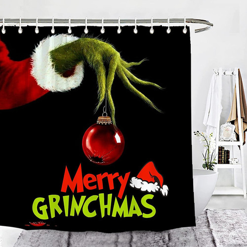 Cortinas De Baño Navideñas Grinch For Decoración Del Hogar