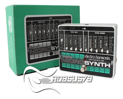 たぬき 希少 Bass Electro-Harmonix efeito de Pedal Micro branco Synth ギター