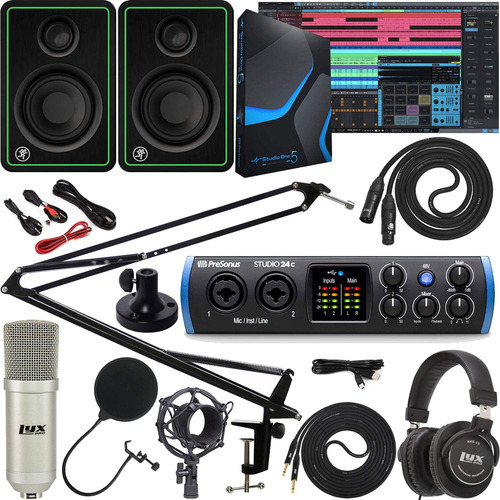 Presonus Studio 24c 2x2 Paquete De Interfaz Usb Tipo C Con P