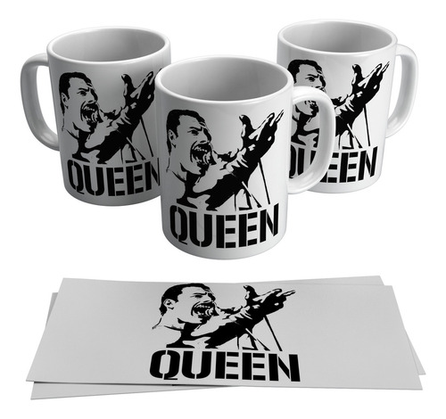 Caneca Queen Freddie Mercury Caricatura Cantor Rock 325ml