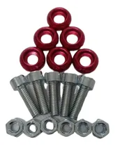 Comprar Tornillos Decorativos Moto Y Carro Con Tuercas Rojo 6pzs 