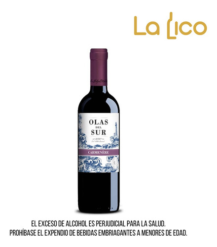 Olas Del Sur Carmenere 750ml - mL a $33