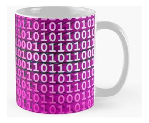 Taza Números Binarios, Charla Informática, Rosa Calidad Prem