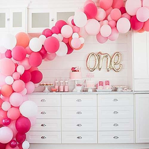 100 Globos De Latex Para Fiesta 118 Pulgadas Color Rosa Inte