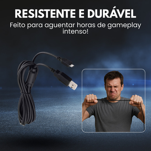 Cabo Carregador Para Controle Xbox One Usb V8 Resistente